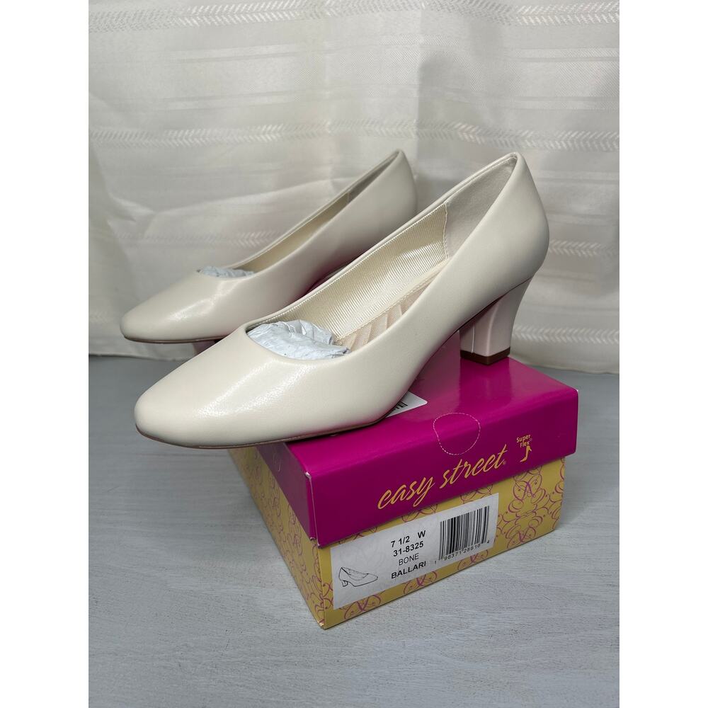 Easy Street Ballari Stiletto Heel Pumps Bone Womens Size 7.5 Wide - Picture 5 of 14